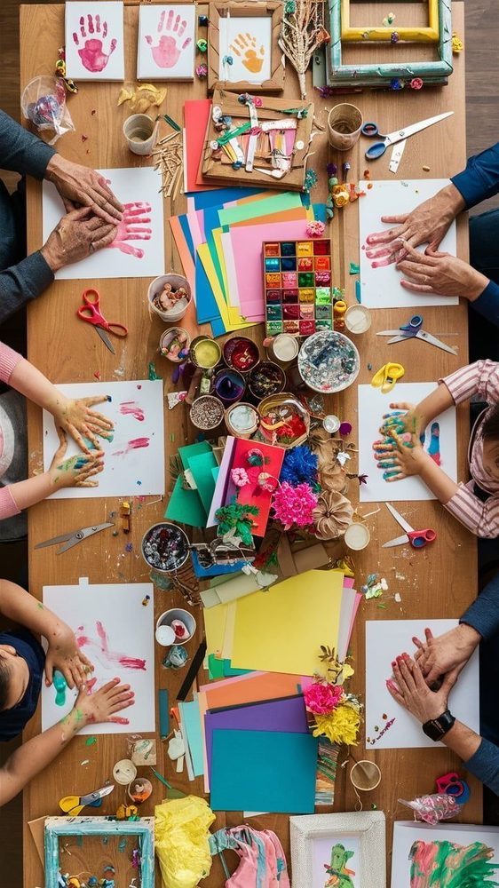 Palette et pinceaux — atelier peinture